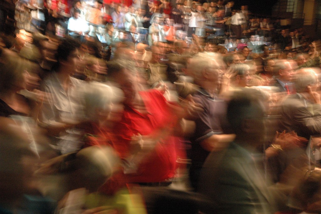 Meeting Delanoë-Hollande, le 16 septembre 2008, à Cergy.