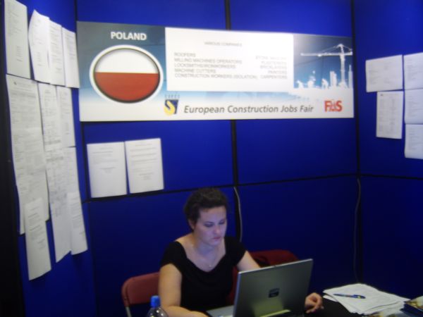 Cork, 13 Septembre 2008. Recrutement européen pour les travailleurs de la construction.