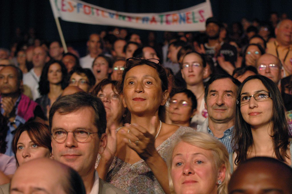 Rassemblement des partisans de Ségolène Royal, le 27 septembre 2008, au Zénith de Paris