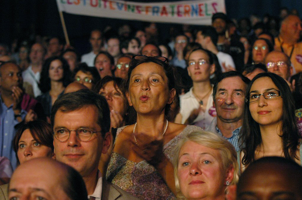 Rassemblement des partisans de Ségolène Royal, le 27 septembre 2008, au Zénith de Paris