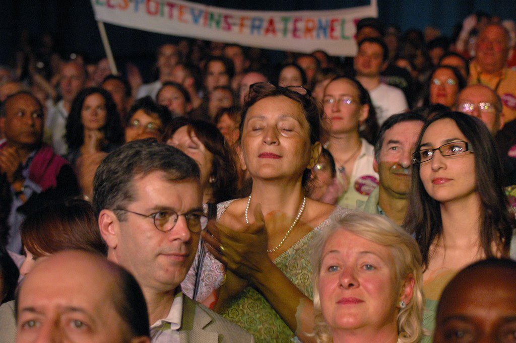 Rassemblement des partisans de Ségolène Royal, le 27 septembre 2008, au Zénith de Paris