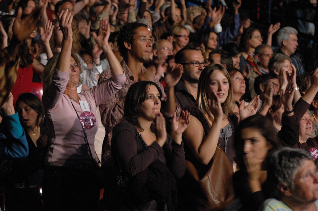 Rassemblement des partisans de Ségolène Royal, le 27 septembre 2008, au Zénith de Paris