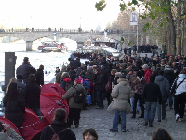 Occupation des berges de la Seine