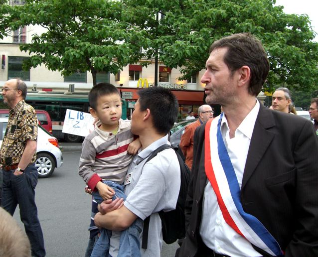 Pierre Mansat avec Mr Caï et Clément