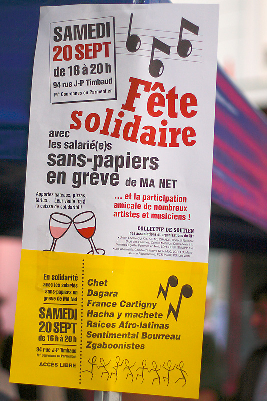 Solidarité avec les sans-papiers de Ma Net