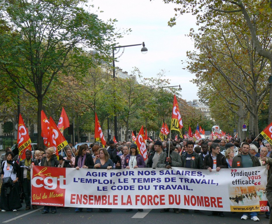 journée d'action syndicale mondiale 7 oct.2008