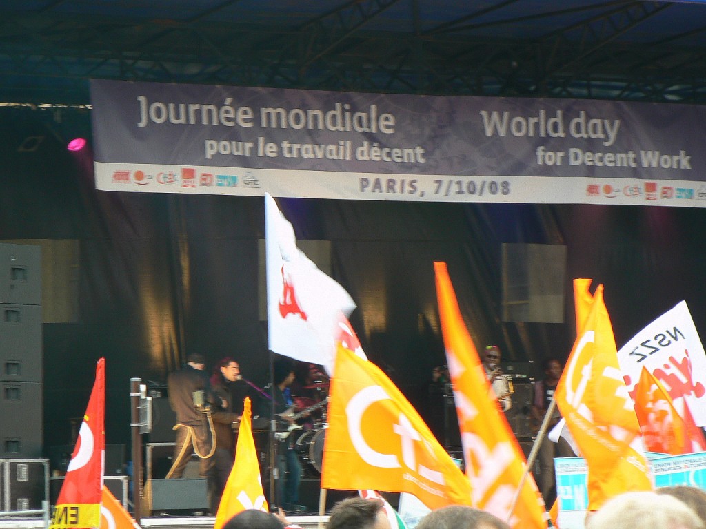 Journée d'action syndicale mondiale 7 oct.2008