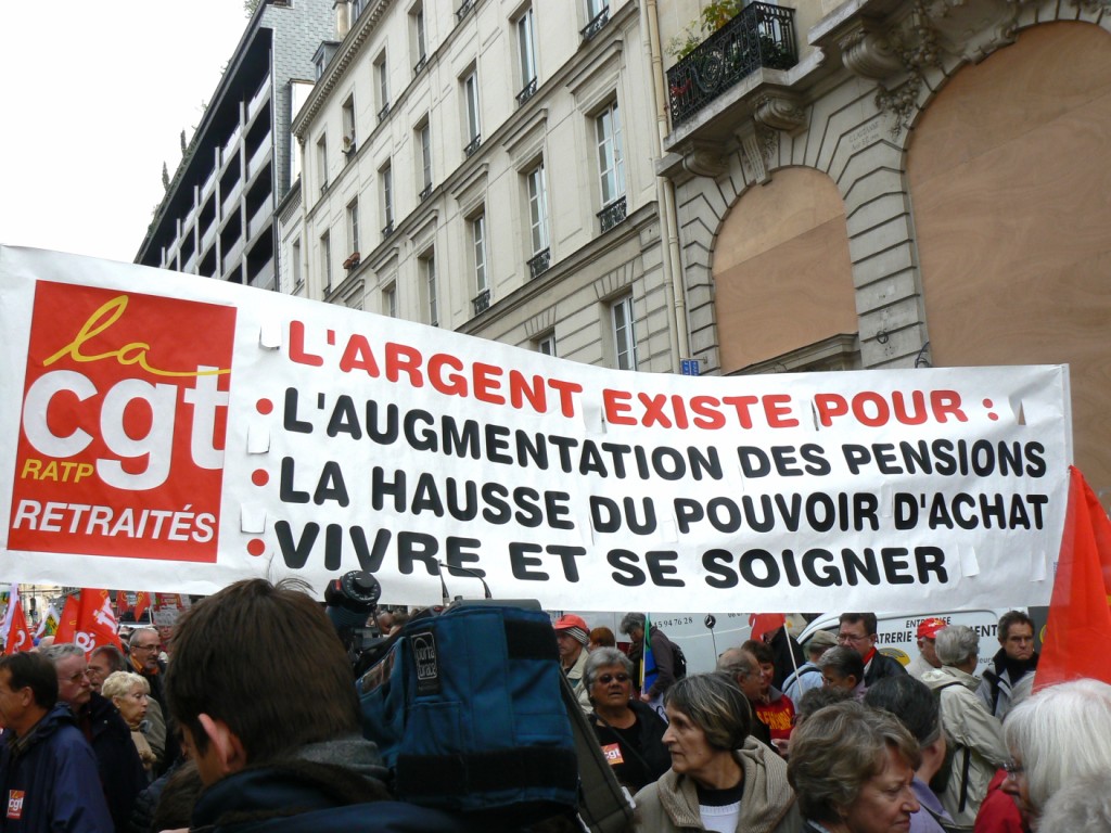 Manifestation pour les retraites 16 oct. 2008