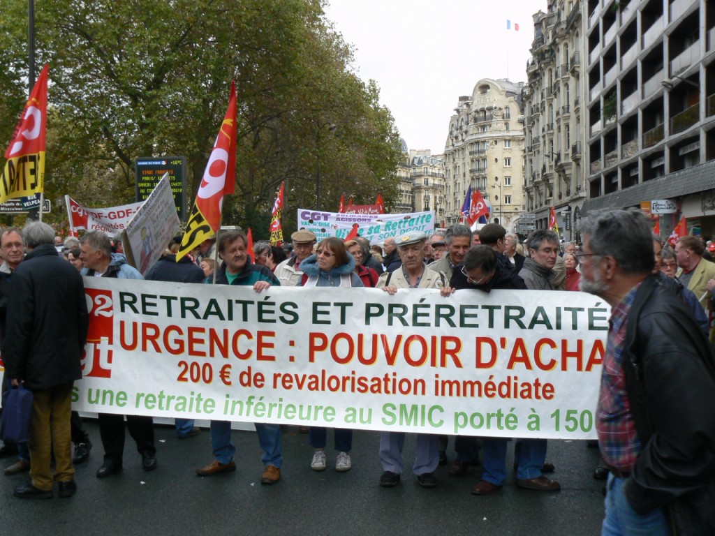 Manifestation pour les retraites 16 oct. 2008