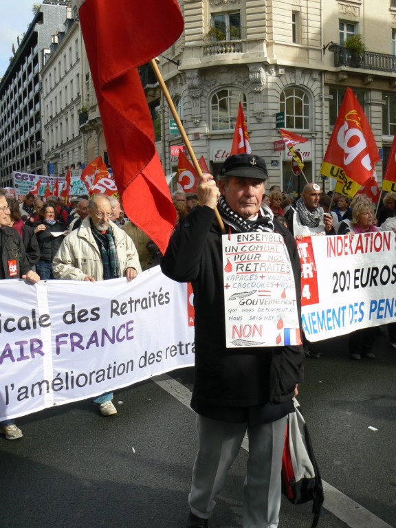 Manifestation pour les retraites 16 oct. 2008