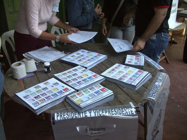 Asuncion Les bulletins de vote