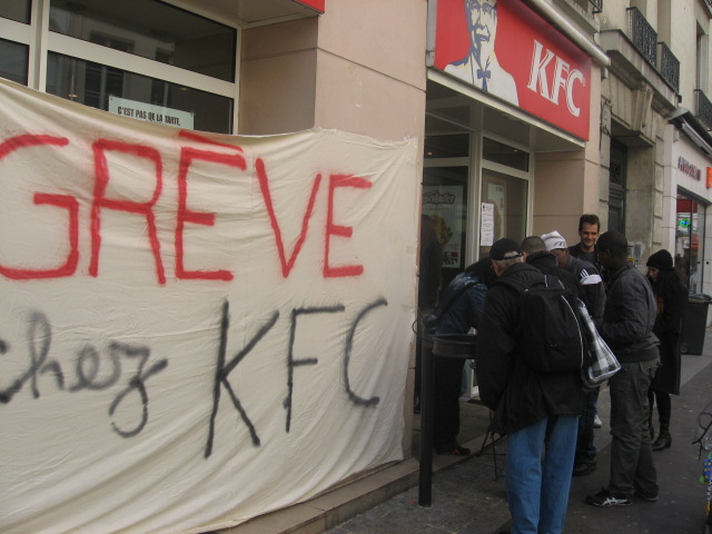 Grève KFC Saint Denis 3 mars 2007