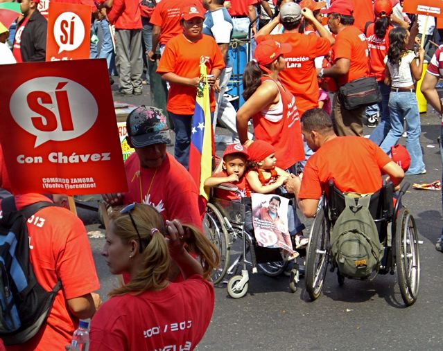 Venezuela Manifestation pour le Si au réferendum constitutionnel