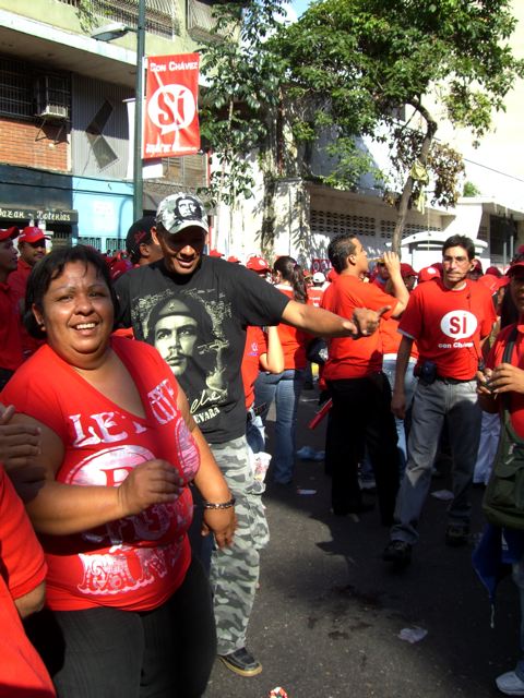 venezuela Manifestation pour le Si au réferendum constitutionnel