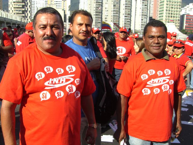 Venezuela Manifestation pour le Si au réferendum constitutionnel