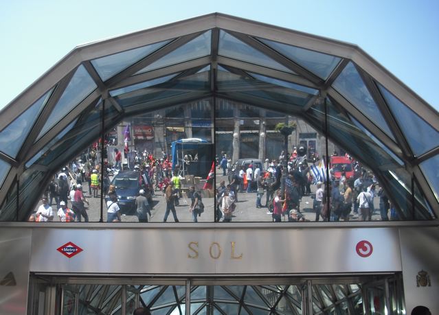 Fin de la manif, Plaza del Sol