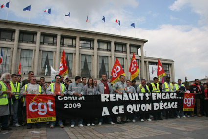Manif Renault au Havre le 25 septembre 2008