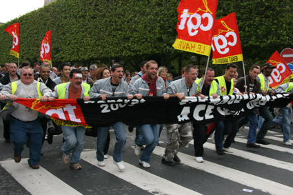 Manif Renault au Havre le 25 septembre 2008