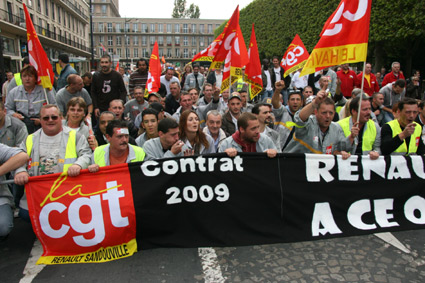 Manif Renault au Havre le 25 septembre 2008