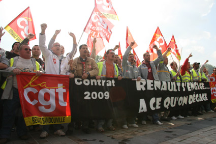 Manif Renault au Havre le 25 septembre 2008