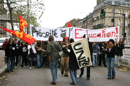 Manif éducation Le Havre 20 11 08
