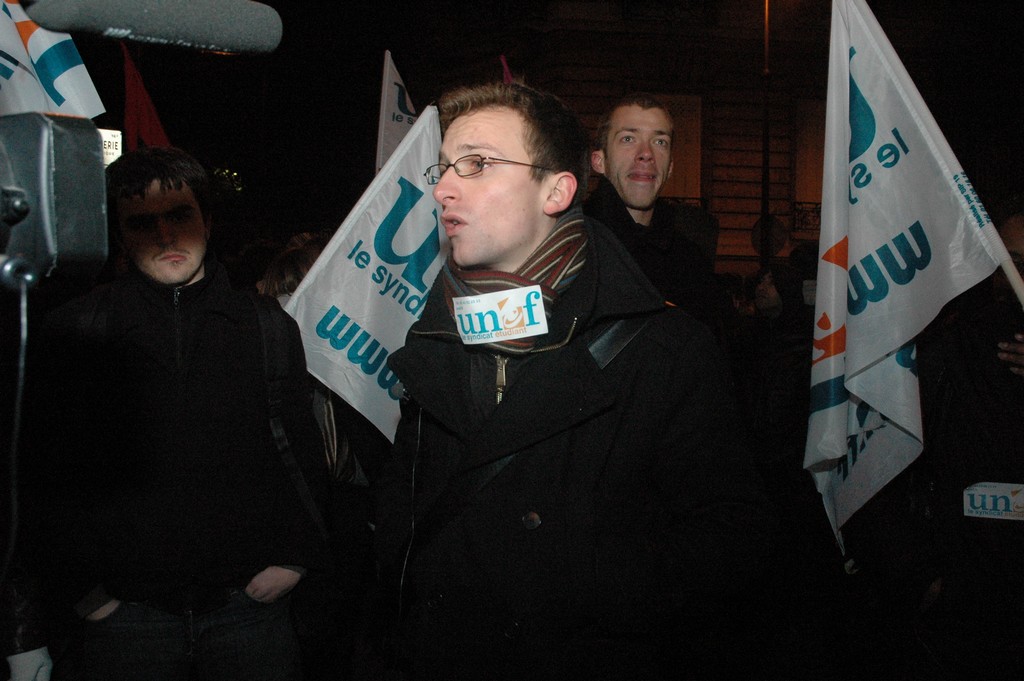 Rassemblement en solidarité avec la jeunesse de Grèce, 12 décembre 2008, à Paris