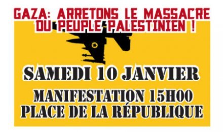 Annonce manif Palestine 10 janv.2009