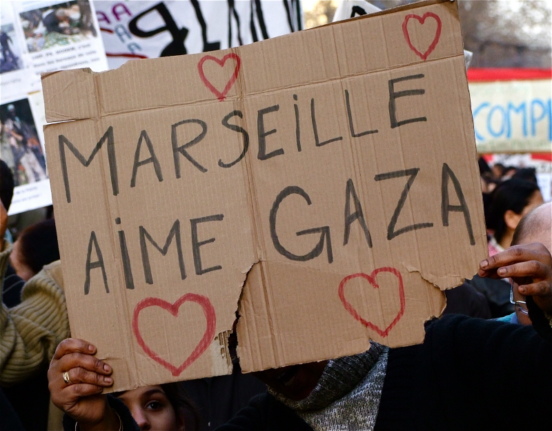 Solidarité Gaza Marseille 3 janvier 2009