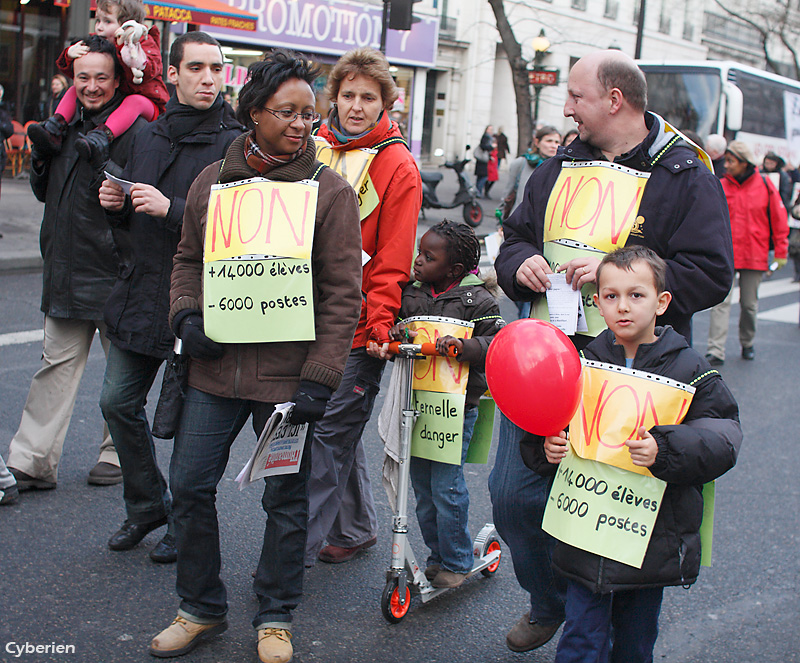 Manif éducation 17 janvier 2009 à Paris