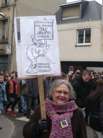 le Mans le 29 janvier les retraités solidaires et non au SMA