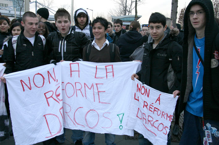 Manif des lycéens au Havre