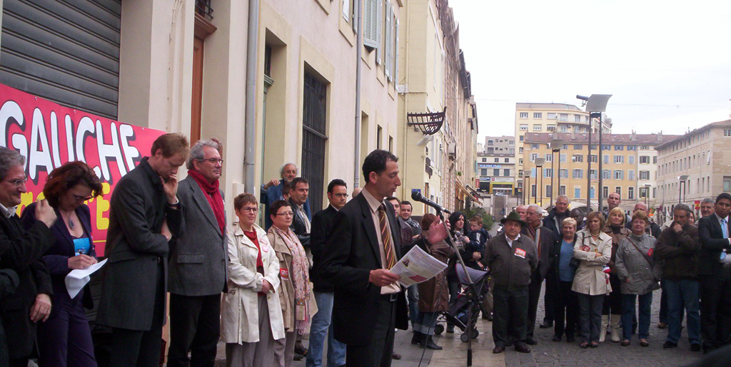 Présentation des candidats à Marseille 08 04 09