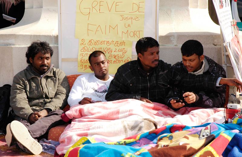 Grève de la faim contre le génocide au Sri Lanka - Avril 2009 à Paris