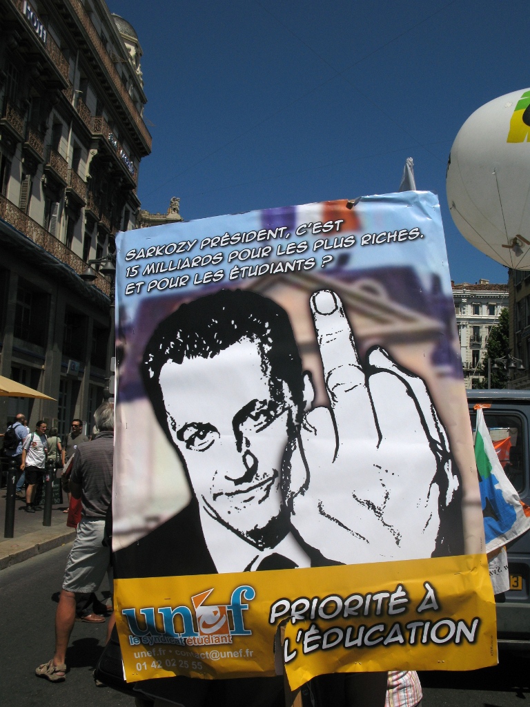 Les étudiants et Sarko