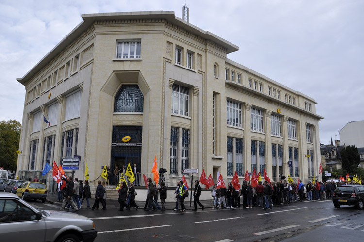 Manif France Télécom Caen 10 octobre 2009