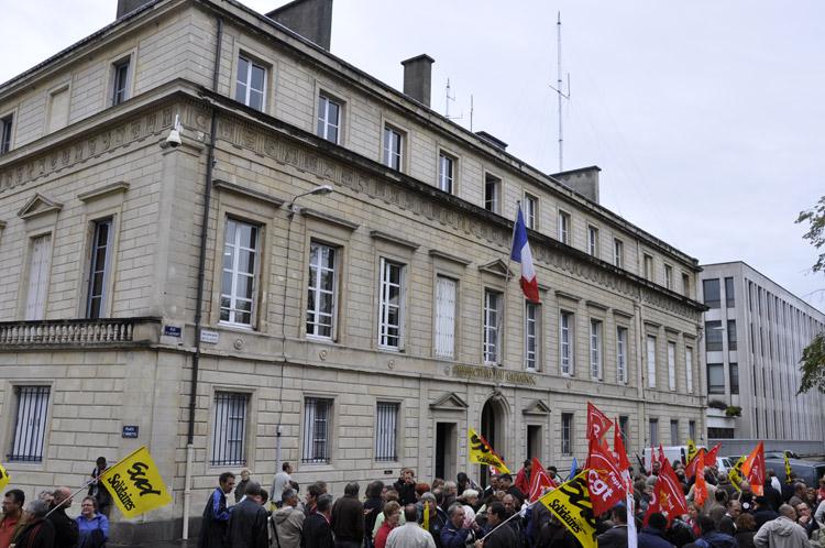 Manif France Télécom Caen 10 octobre 2009