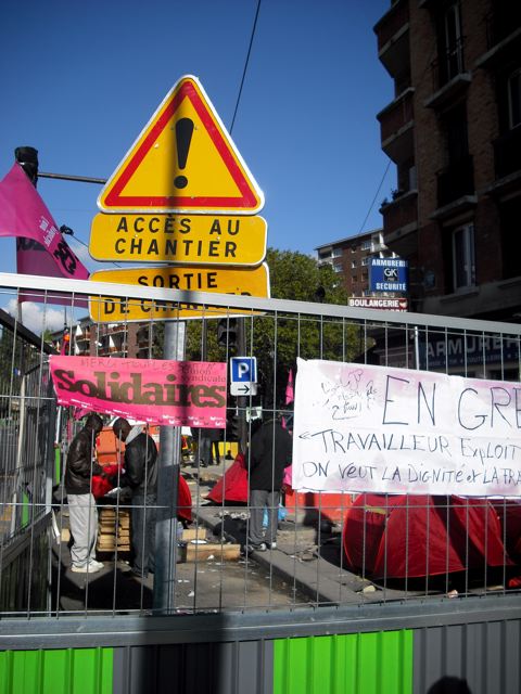 Chantier occupé porte des Lilas