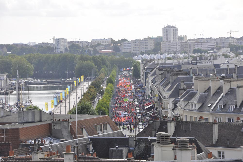 Caen, cortège quai Vendeuvre