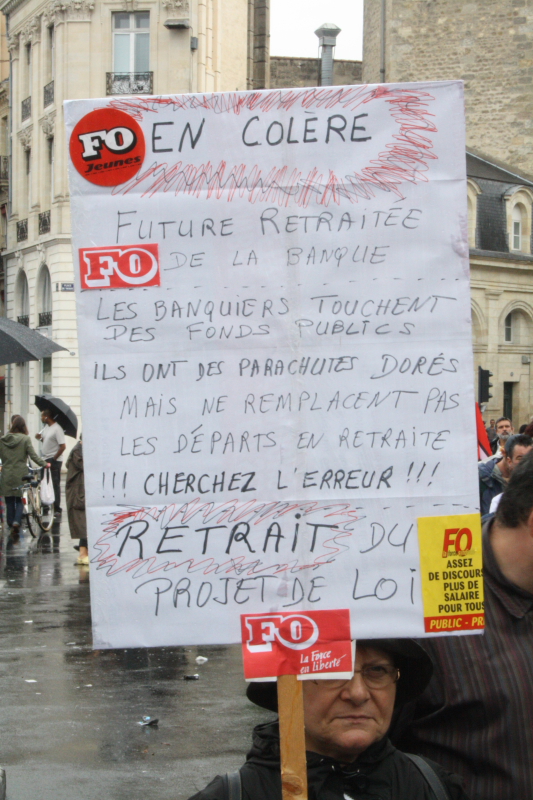 Manifestations pour les retraites 7 septembre 2010 Bordeaux