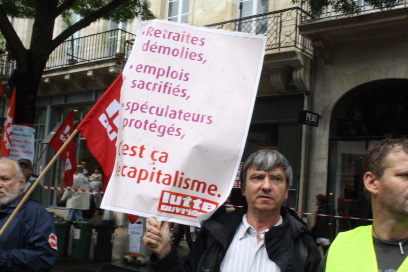 Manifestations pour les retraites 7 septembre 2010 Bordeaux
