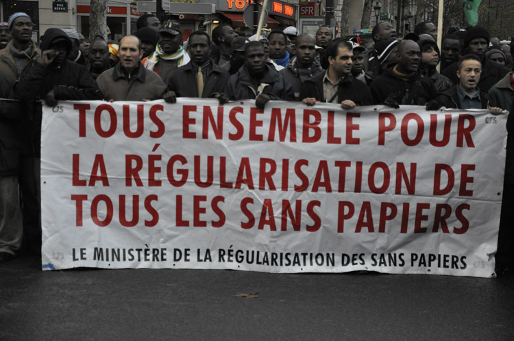 Paris, collectif de sans papiers