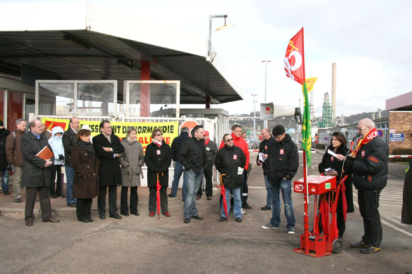 Grève à la raffinerie de Normandie