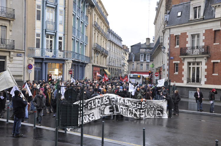 Rennes, cortège place Sainte Anne