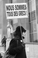 Manif de soutien au peuple grec du Trocadéro à l'Assemblée nationale