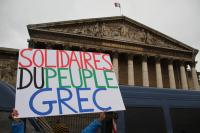 Manif de soutien au peuple grec du Trocadéro à l'Assemblée nationale