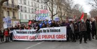 Manif de soutien au peuple grec du Trocadéro à l'Assemblée nationale