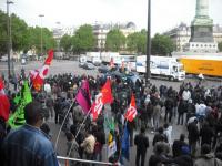 Grevistes sans papiers à l'Opéra bastille