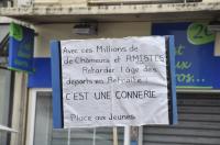 Caen, pancarte place aux jeunes