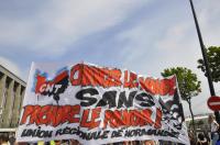 Manif antiG8 le Havre 21 mai 2011, banderole CNT