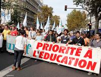 Manifestation des enseignants du public et du privé à Paris - 27 septembre 2011